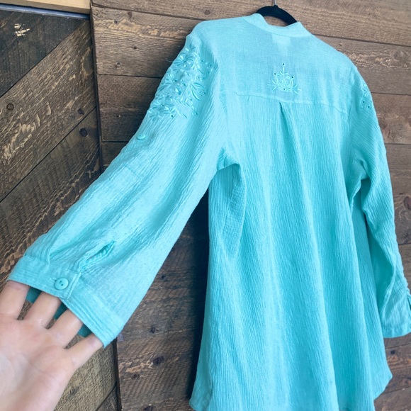 30-50% OFF BUNDLES! Soft surroundings blouse tunic button-down shirtdress shirt - Picture 5 of 16